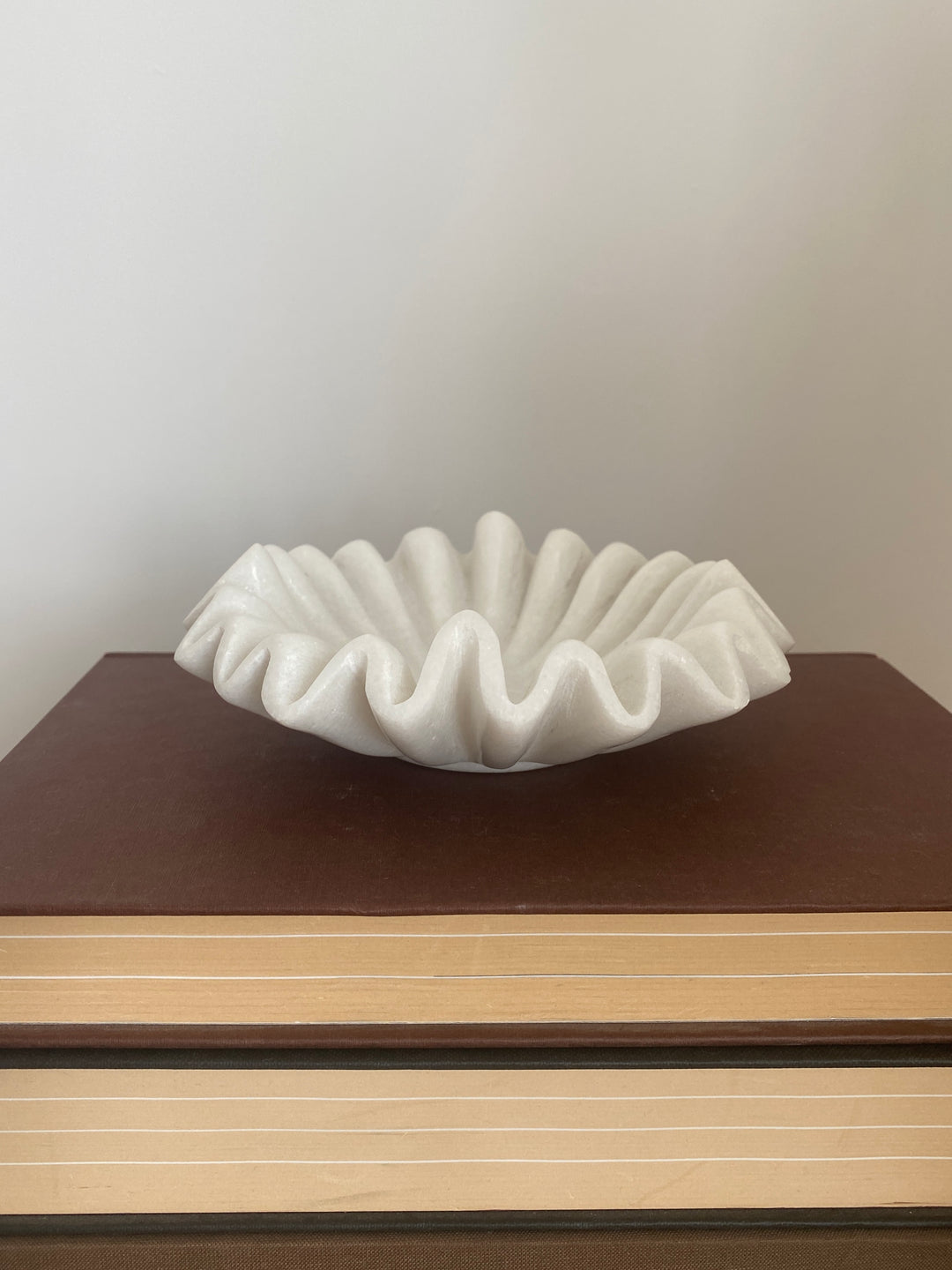 TEGIS ORIRI MARBLE FLUTED BOWL WHITE SMALL Aesthete Label